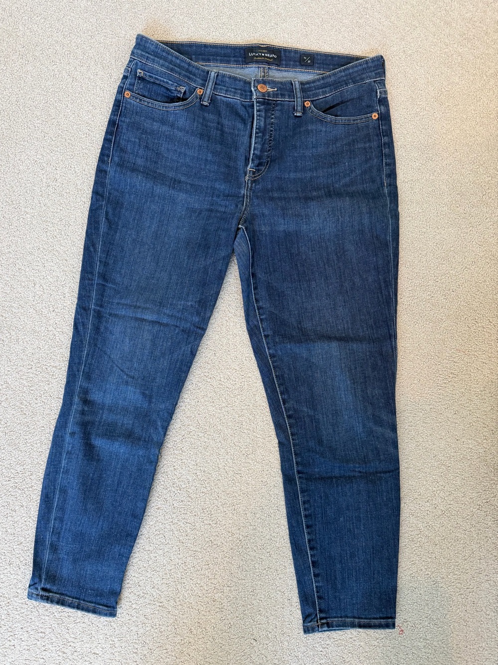 Lucky Brand Women's Skinny Jeans in Dark Blue Wash